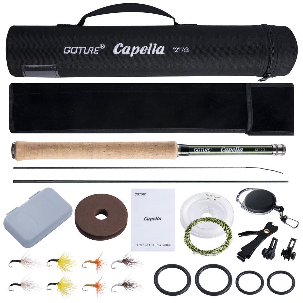 Fishing Rod Fly - Goture Tenkara Quai Xẻ Combo 3.6M