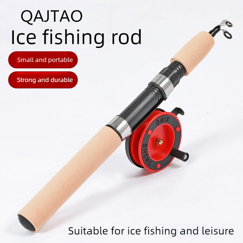 Fishing Rod Ice - QAJTAO Ice fishing rod 55cm/75cm pocket