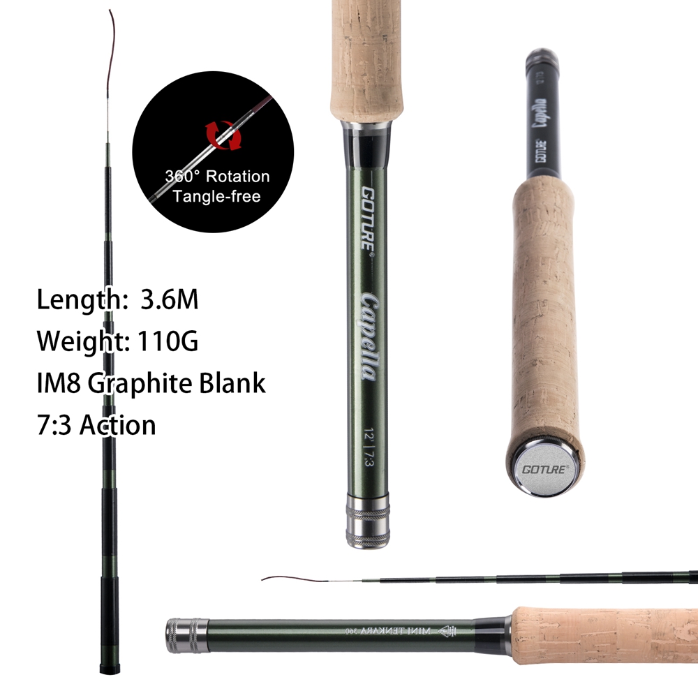 Goture Tenkara Quai Xẻ Combo 3 - đánh giá và giá Fishing Rod Fly
