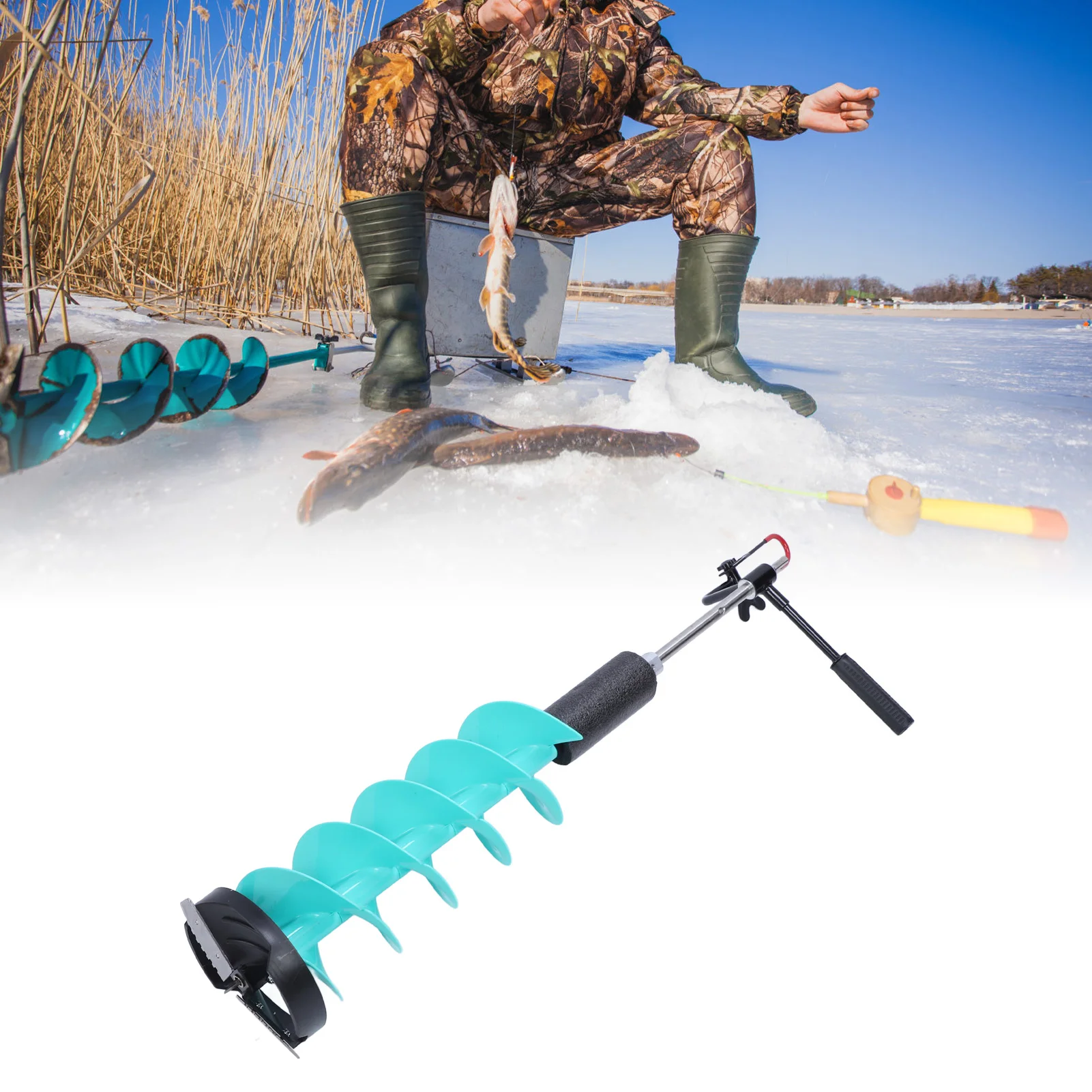 Electric Ice Auger Kit, 8in Ic - đánh giá và giá Fishing Rod Ice