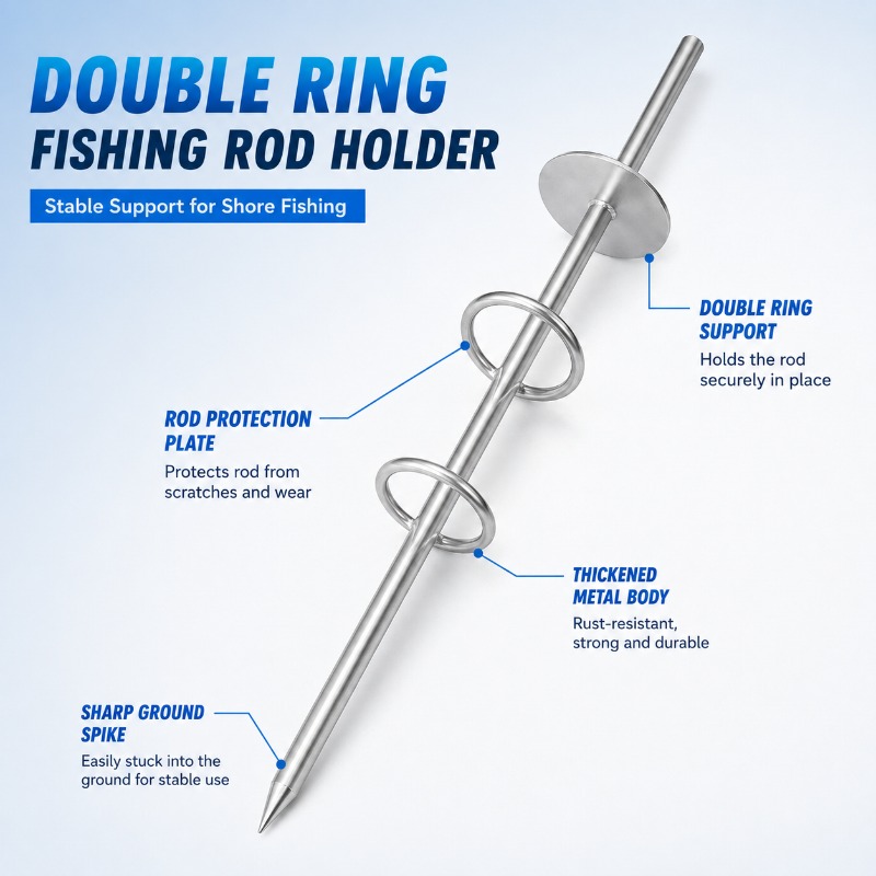 Double Ring Fishing Rod Holder - đánh giá và giá Fishing Rod Surf