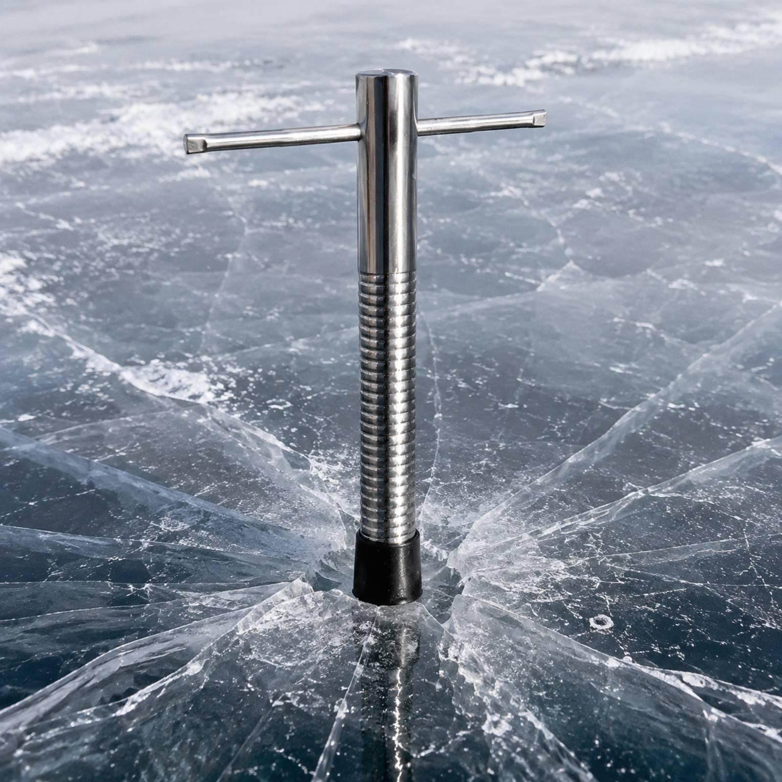 Compact Steel Ice Auger Drill  - đánh giá và giá Fishing Rod Ice